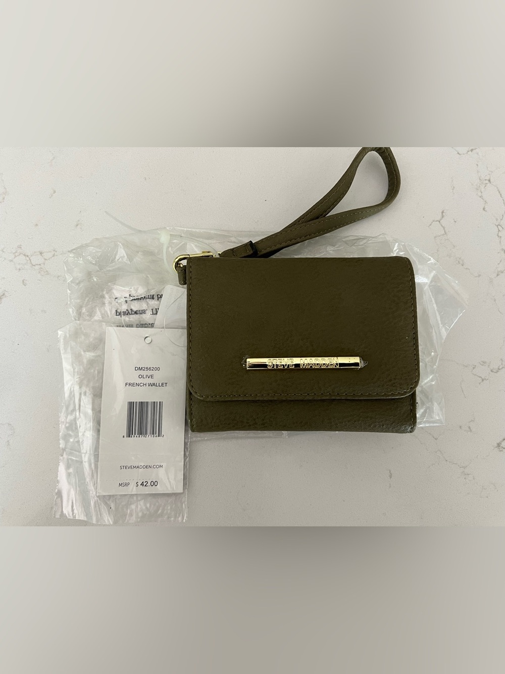 Steve Madden French Wallet – Olive Green – NWT